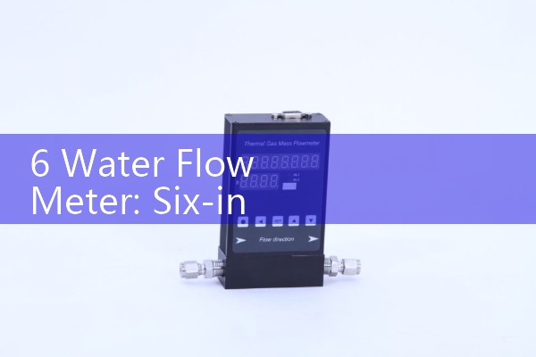 6 Water Flow Meter: Six-inch industrial flanged main supply valve controls.